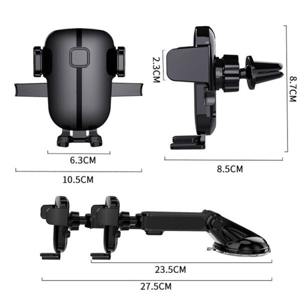 Suction Cup Model Car Cell Phone Telescopic Holder Universal Automobile Navigation Bracket - Image 3