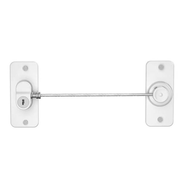 Multifunctional Children Window Safety Lock With Key Refrigerator Cabinet Lock Dual Purpose Limator (White)
