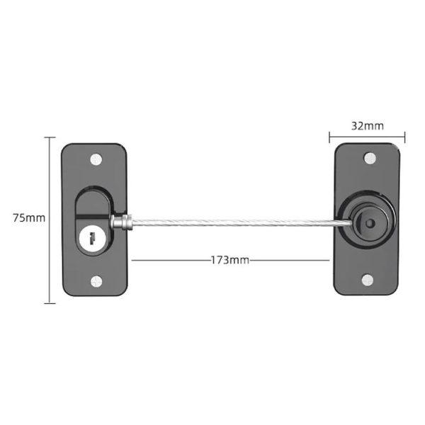 Multifunctional Children Window Safety Lock With Key Refrigerator Cabinet Lock Dual Purpose Limator (White) - Image 11