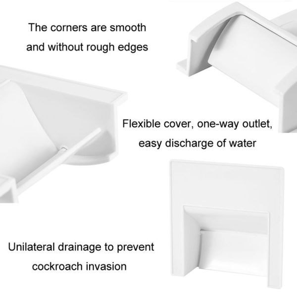 Bathroom Toilet Sewer Mouth Anti-mosquito Cockroach Baffle (White) - Image 4