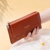 Baellerry N2403 Ladies Long Wallet with Multiple Card Slots Large Capacity Tri-fold Clutch Bag, Color: Black - Image 8