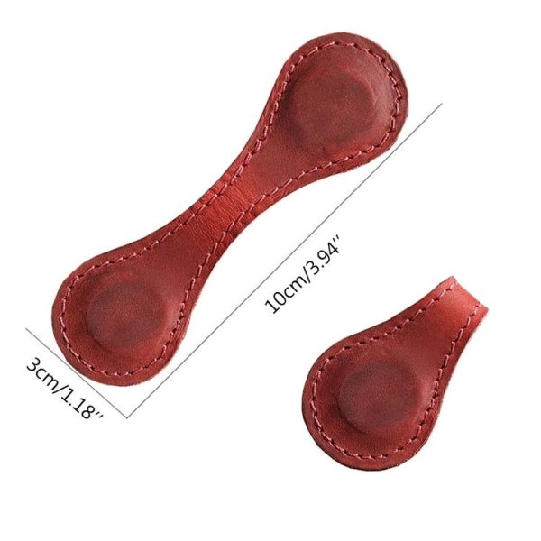 Vintage Leather Bookmark Clip Handmade Magnetic Corner Page Bookmarks (Crazy Horse Brown) - Image 4