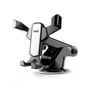 MCZBAO Car Gravity Cell Phone Holder Automotive Multifunctional Mirror Telescopic Navigation Mount, Size: Suction Cup (Silver)