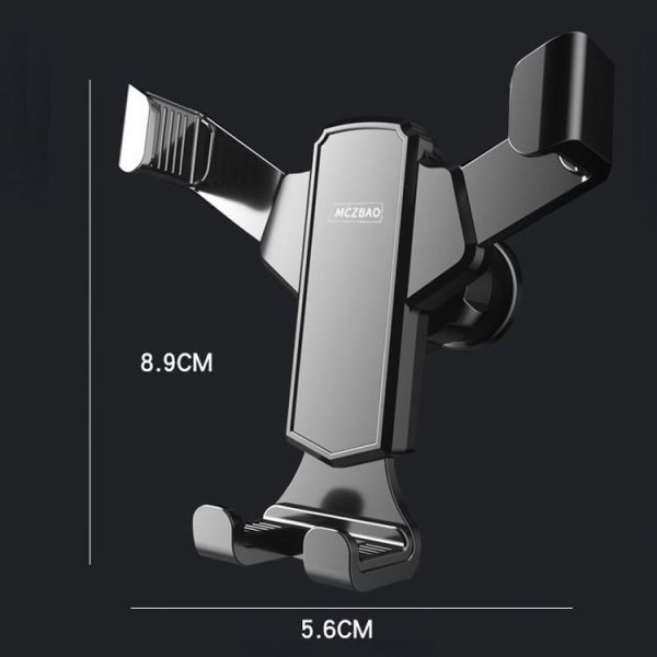 MCZBAO Car Gravity Cell Phone Holder Automotive Multifunctional Mirror Telescopic Navigation Mount, Size: Suction Cup (Silver) - Image 3