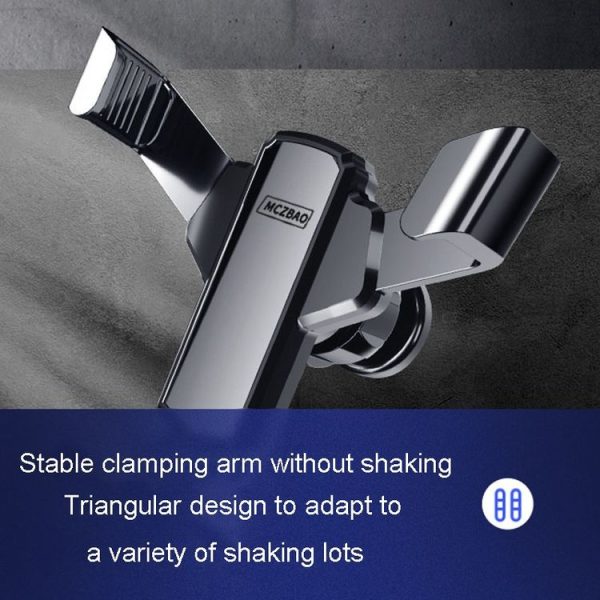 MCZBAO Car Gravity Cell Phone Holder Automotive Multifunctional Mirror Telescopic Navigation Mount, Size: Suction Cup (Silver) - Image 8