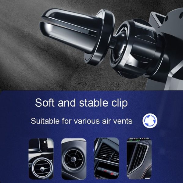 MCZBAO Car Gravity Cell Phone Holder Automotive Multifunctional Mirror Telescopic Navigation Mount, Size: Suction Cup (Silver) - Image 9