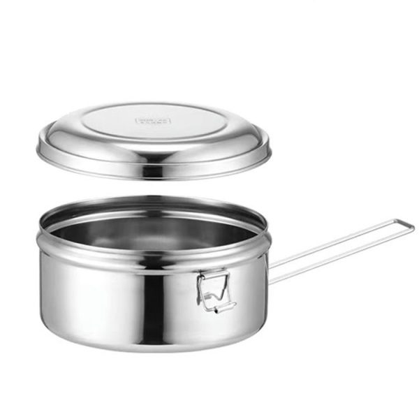 14cm Single Layer 304 Stainless Steel Round Lunch Box