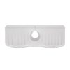 Bathroom Kitchen Silicone Faucet Anti-Splash Drain Mat, Color: White (37x14.7x2cm)