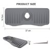Bathroom Kitchen Silicone Faucet Anti-Splash Drain Mat, Color: White (37x14.7x2cm) - Image 3