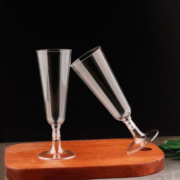Plastic Transparent Removable Goblet Split Red Wine Cocktail Glass Mousse Cup Dessert Cup (Transparent) - Image 2