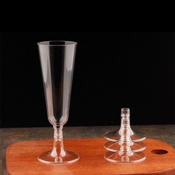 Plastic Transparent Removable Goblet Split Red Wine Cocktail Glass Mousse Cup Dessert Cup (Transparent) - Image 4