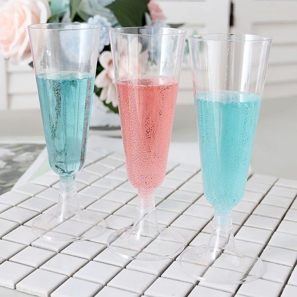 Plastic Transparent Removable Goblet Split Red Wine Cocktail Glass Mousse Cup Dessert Cup (Transparent) - Image 5