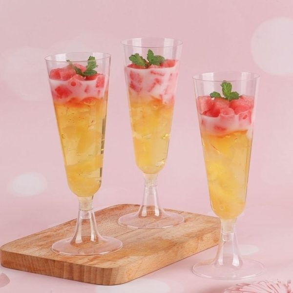 Plastic Transparent Removable Goblet Split Red Wine Cocktail Glass Mousse Cup Dessert Cup (Transparent) - Image 6