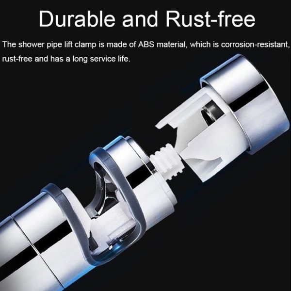 Straight-buckle Adjustable Shower Bracket Shower Rod Lift Base Shower Head Rack (18-25) - Image 5