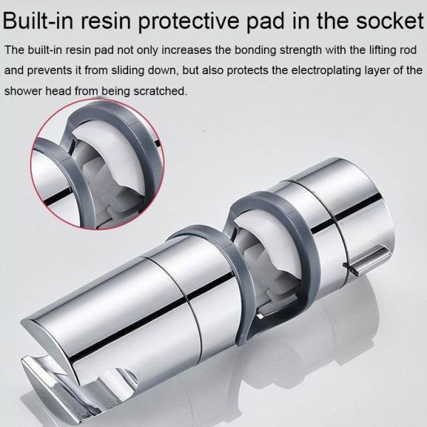Straight-buckle Adjustable Shower Bracket Shower Rod Lift Base Shower Head Rack (18-25) - Image 7