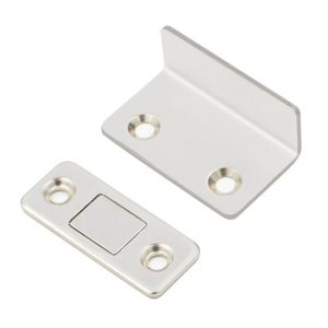 90 Degree No-Punch Invisible Door Suction Thin Section Wardrobe Sliding Door Magnetic Suction (Silver)
