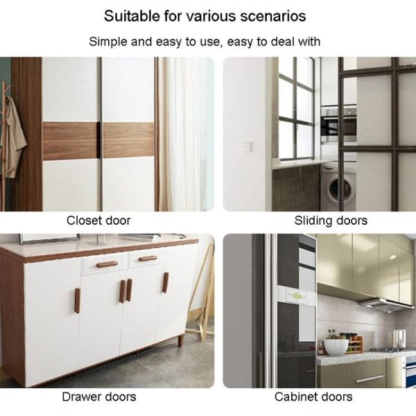 90 Degree No-Punch Invisible Door Suction Thin Section Wardrobe Sliding Door Magnetic Suction (Silver) - Image 9