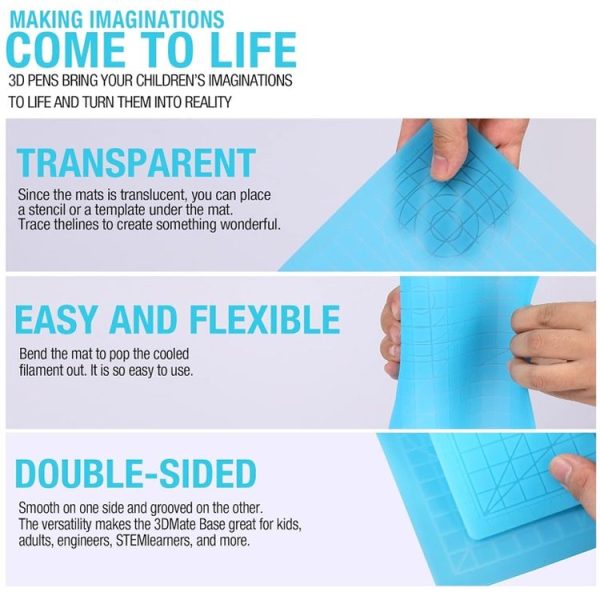 3D Printing Pen Copy Silicone DIY Painting Template Mat, Specification: Blue - Image 4