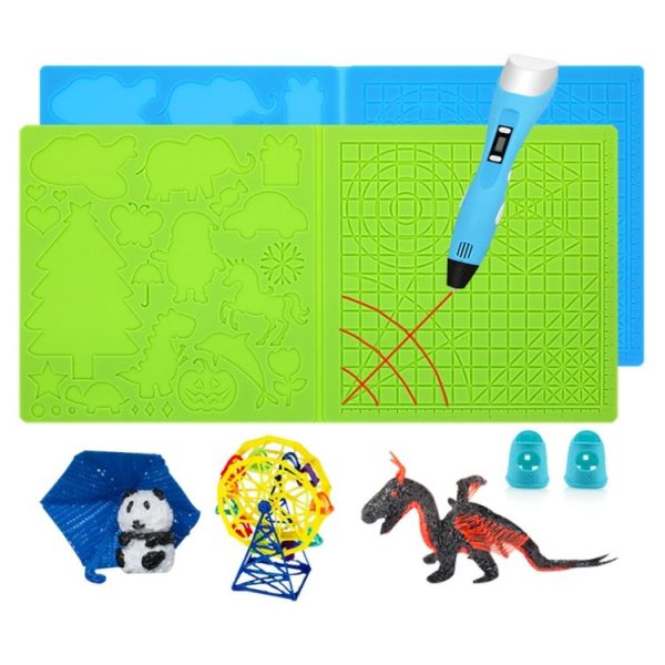 3D Printing Pen Copy Silicone DIY Painting Template Mat, Specification: Blue - Image 7