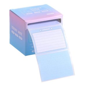 256pcs / Box Pull Out Sticky Notes Office Memo Ticket Paper (Gradient Blue)