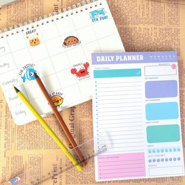 60pages / Book Weekly Planning Note Pad Schedule Time Management Planning Notebook (Jh002) - Image 7