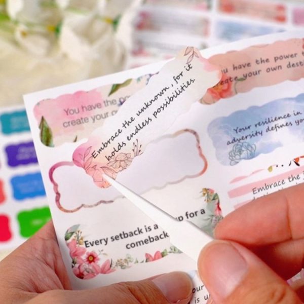 15sheets / Set 240pcs Water Color English Motivational Stickers Diary Water Cup Gift DIY Stickers (G007) - Image 2