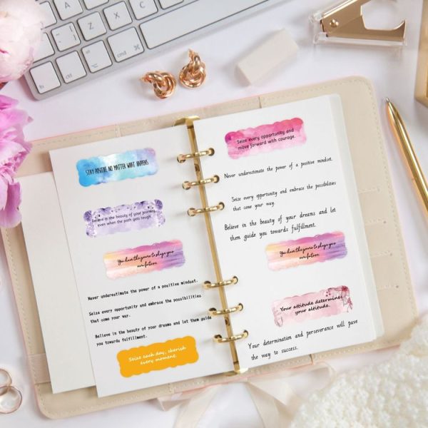 15sheets / Set 240pcs Water Color English Motivational Stickers Diary Water Cup Gift DIY Stickers (G007) - Image 6