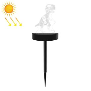 Dinosaur Solar 3D Lawn Projection Light Acrylic Garden Plug-In Lamp
