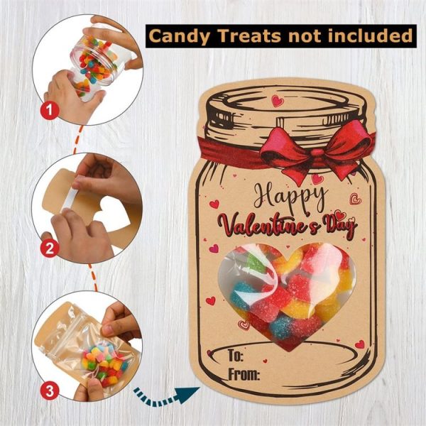 Valentine Day Bottle Shape Greeting Card Holiday Gift Exchange Card Kids Party Favor Message Card, Spec: 24pcs / Set - Image 4