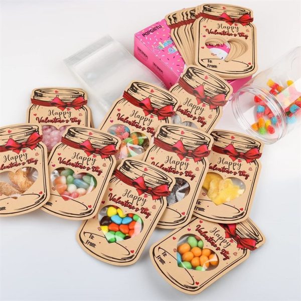 Valentine Day Bottle Shape Greeting Card Holiday Gift Exchange Card Kids Party Favor Message Card, Spec: 24pcs / Set - Image 5