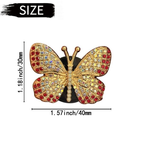 Butterfly Diamond Car Interior Air Outlet Aromatherapy Clip, Color: Purple - Image 3