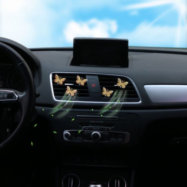 Butterfly Diamond Car Interior Air Outlet Aromatherapy Clip, Color: Purple - Image 6