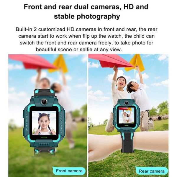 Q19 1.44-inch 360-degree Rotating Positioning Camera Smart Waterproof Children Calling Watch (Green) - Image 6