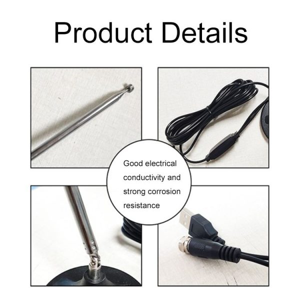 Indoor Sound Receiving Antenna FM Amplifier DAB + Radio Car Magnetic Antenna - Image 5