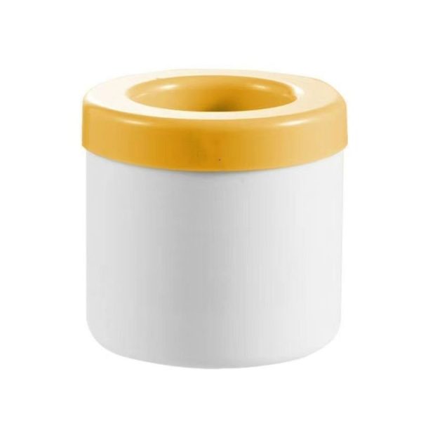 Cylindrical Silicone Ice Cube Cup Ice Making Mold (Yellow)