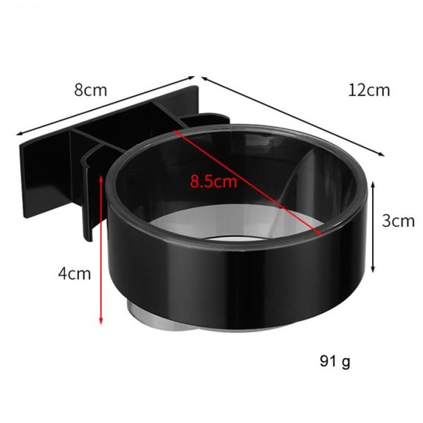 Bathroom Hair Dryer Shelf No-Punch Wall Mounted Storage Rack, Color: Black - Image 3