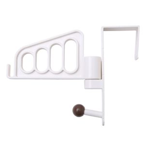 Rotating Clothes Hook Behind Bathroom Door Door-mounted Hanging Coat Rack (White)