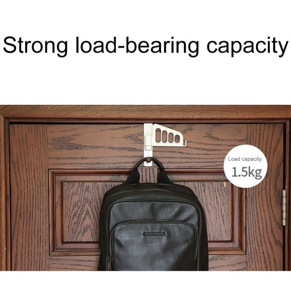Rotating Clothes Hook Behind Bathroom Door Door-mounted Hanging Coat Rack (White) - Image 5