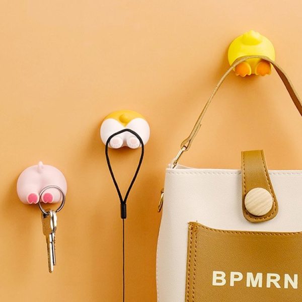 Cartoon Animal Punch-free Hook Traceless Plug Holder Bathroom Cute Toothbrush Hanger, Spec: Dinosaur Tail - Image 5