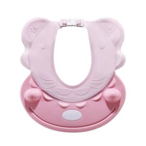Baby Shampoo Waterproof Ear Protection Adjustable Shower Cap (Pink)