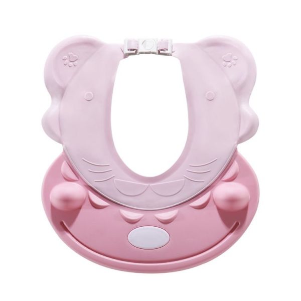 Baby Shampoo Waterproof Ear Protection Adjustable Shower Cap (Pink)