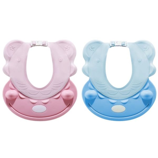 Baby Shampoo Waterproof Ear Protection Adjustable Shower Cap (Pink) - Image 2