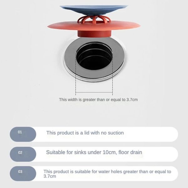 Push Switch Kitchen Sink Filter Deodorizer Cover (Blue Red) - Image 3