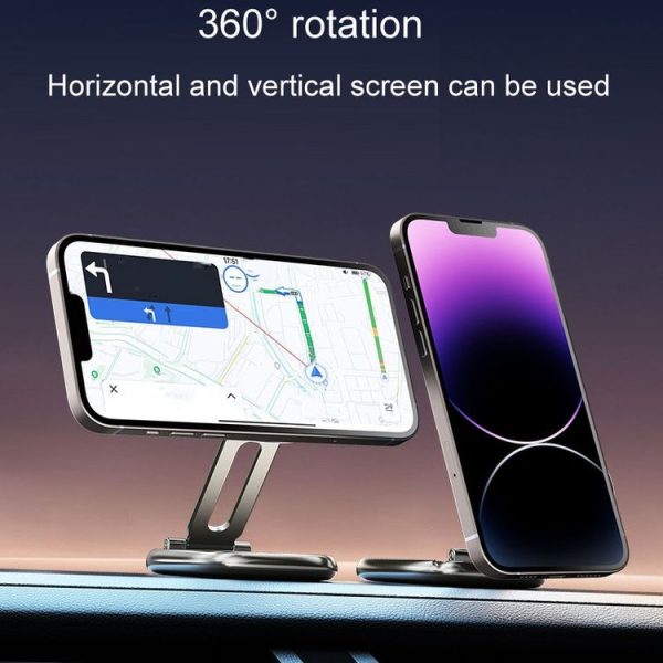 Magnetic Car Phone Holder Automobile Rotatable Multifunctional Folding Stands, Model: Q42 - Image 5