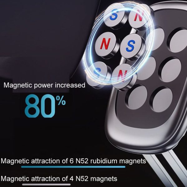 Magnetic Car Phone Holder Automobile Rotatable Multifunctional Folding Stands, Model: Q42 - Image 8
