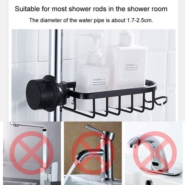Kitchen Faucet Shelf No-Punch Sink Rag Drainage Basket Sponge Drainage Storage Rack, Style: A Silver - Image 10