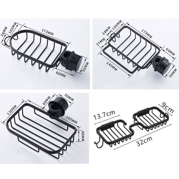 Kitchen Faucet Shelf No-Punch Sink Rag Drainage Basket Sponge Drainage Storage Rack, Style: A Silver - Image 3