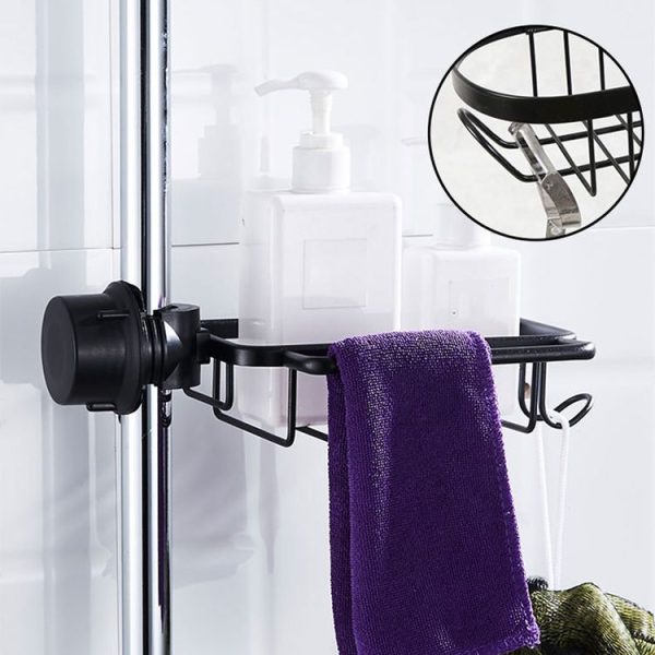 Kitchen Faucet Shelf No-Punch Sink Rag Drainage Basket Sponge Drainage Storage Rack, Style: A Silver - Image 6