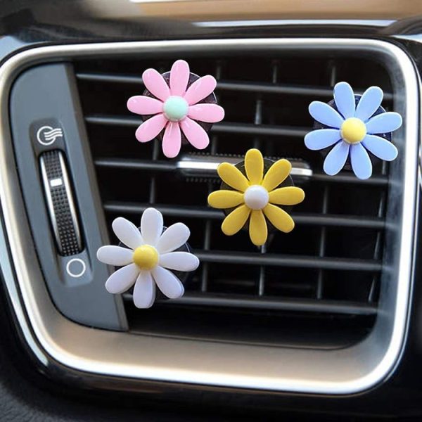 Colorful Daisy Car Decorative Air Vent Aromatherapy Clip, Color: Blue - Image 4