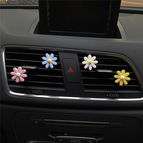 Colorful Daisy Car Decorative Air Vent Aromatherapy Clip, Color: Blue - Image 5